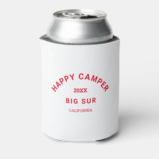 Rafraîchisseur Pour Canette Rétro Red Happy Camper Crest Camp Crew (Can Dos)