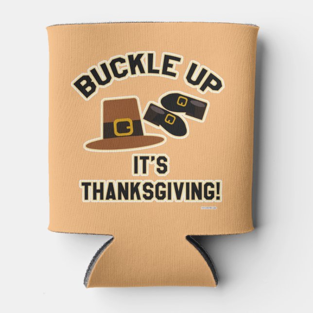 Rafraîchisseur Pour Canette Retroussez Sa Conception Du Temps De Thanksgiving (Devant)