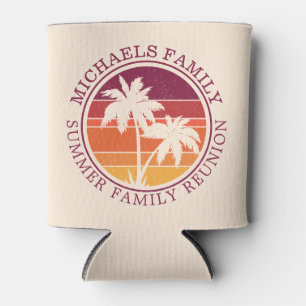 Rafraîchisseur Pour Canette Réunion en famille Summer Sunset Beach Palmier