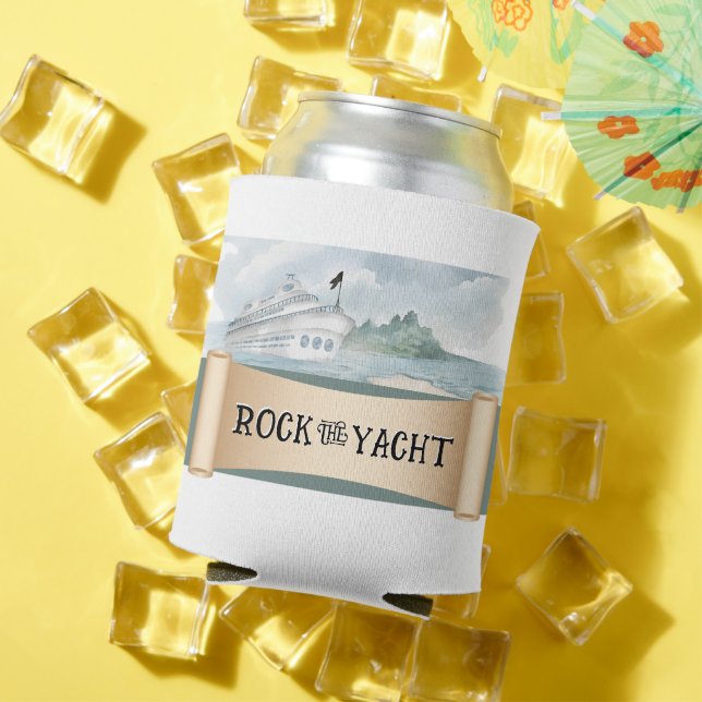Rafraîchisseur Pour Canette Rock the Yacht Can Cooler Party Favoriser (Été in situ)
