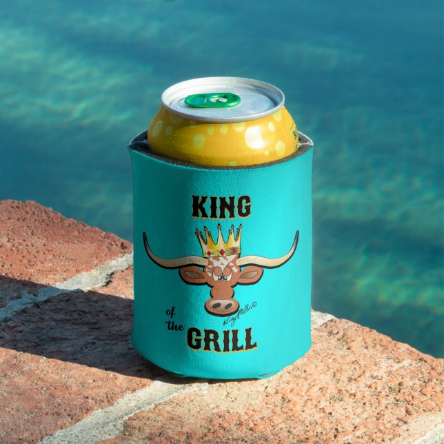 Rafraîchisseur Pour Canette Roi Du Grill - Longhorn Steer Peut Rafraîchir (Piscine in situ)