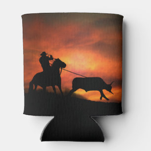 Rafraîchisseur Pour Canette Roping Cowboy Horse and Steer