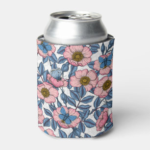 Rafraîchisseur Pour Canette Rose de chien et papillons
