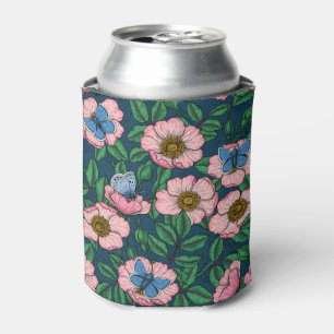 Rafraîchisseur Pour Canette Rose de chien et papillons