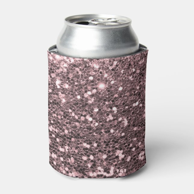 Rafraîchisseur Pour Canette Rose Gold Faux Parties scintillant Étincelles (Can devant)