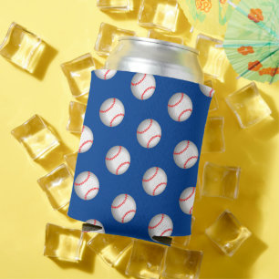 Rafraîchisseur Pour Canette Rouge baseball blanc