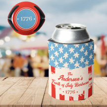 Rouge Blanc &Blue Star & Stripe Nom de famille Bar