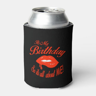 Rafraîchisseur Pour Canette Rouge et noir C'est mon anniversaire