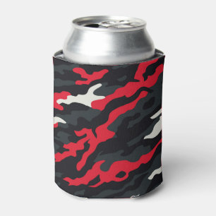 Rafraîchisseur Pour Canette Rouge Noir Gris Blanc Camouflage Camo Motif