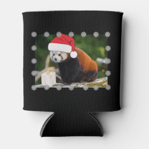 Rafraîchisseur Pour Canette Rouge Panda de Noël Festif