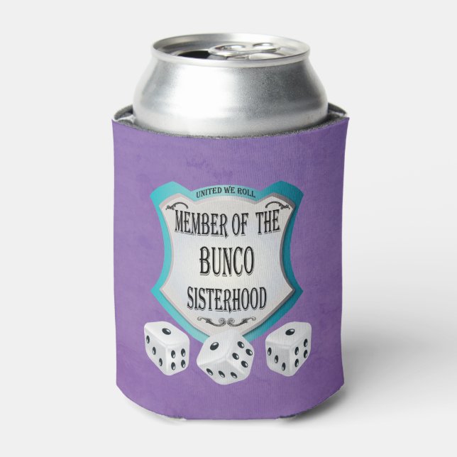 Rafraîchisseur Pour Canette Roulez Les Dice Purple Friends Bunco Sisterhood (Can devant)