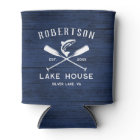 Russe Nom de famille Lake House Marine Blue Wood