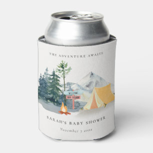 Rafraîchisseur Pour Canette Rustic Pine Woods Camping Baby shower de montagne