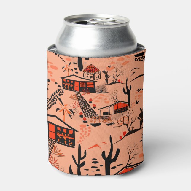 Rafraîchisseur Pour Canette Sable sans transparence paysage de sable maisons n (Can devant)