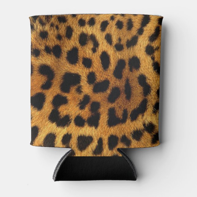 Rafraîchisseur Pour Canette Safari animal sauvage papier noir et brun guépard (Devant)