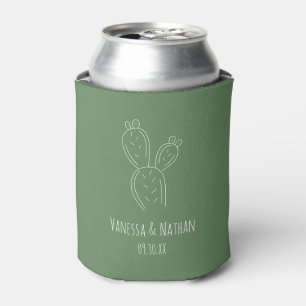 Rafraîchisseur Pour Canette Sage Green Prickly Pear Cactus Mariage Favoriser