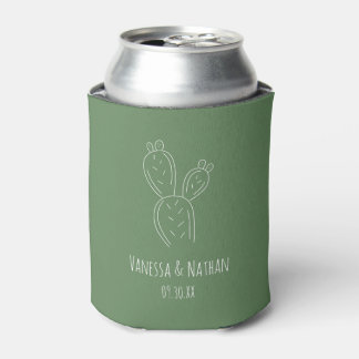 Rafraîchisseur Pour Canette Sage Green Prickly Pear Cactus Mariage Favoriser