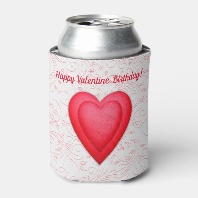 Rafraîchisseur Pour Canette Saint-Valentin Anniversaire Fancy Coeurs rouges (Can devant)