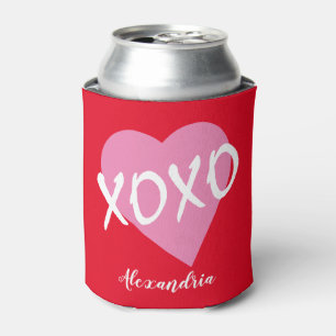 Rafraîchisseur Pour Canette Saint Valentin Coeur rose embrasse les câlins XOXO
