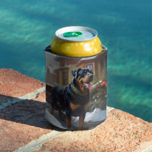 Rafraîchisseur Pour Canette Saison festive de Noël de Rottweiler