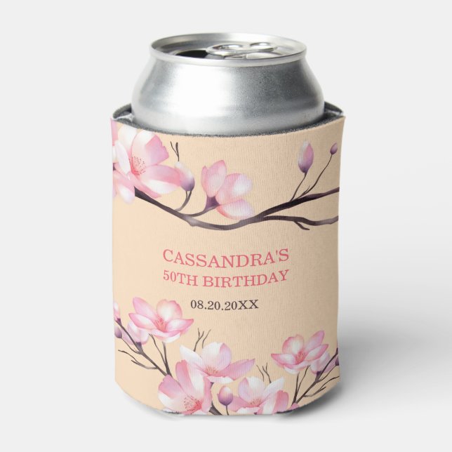 Rafraîchisseur Pour Canette Sakura Blush rose cerisier fleur Peach Anniversair (Can devant)