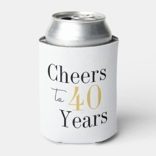 Rafraîchisseur Pour Canette Salutations jusqu'à 40 ans minimum Gold Anniversai
