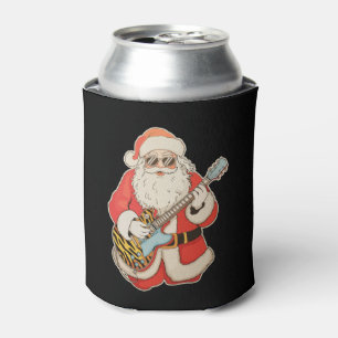 Rafraîchisseur Pour Canette Santa Guitare Rock Jazz Musique Noël Xmas