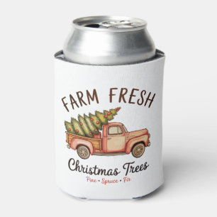 Rafraîchisseur Pour Canette Sapin de Noël frais de la ferme camion rose Noël v
