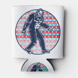 Rafraîchisseur Pour Canette Sasquata patriotique rétro 4 juillet Bigfoot