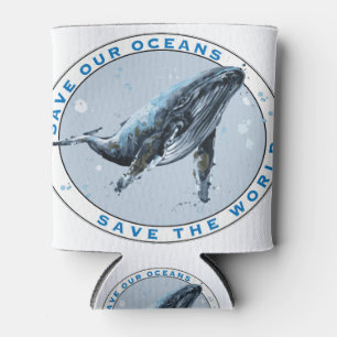 Rafraîchisseur Pour Canette Sauvez nos océans - Conception des baleines