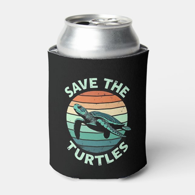 Rafraîchisseur Pour Canette Save The Turtles Animal Turtle Pet Lover (4) (Can devant)