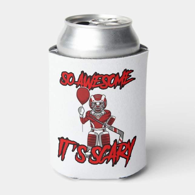 Rafraîchisseur Pour Canette Scary Funny Halloween Clown Hockey Goalie (Can devant)