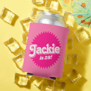 Rafraîchisseur Pour Canette Sceau rose Retro Malibu   Anniversaire