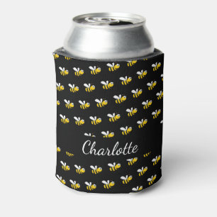 Rafraîchisseur Pour Canette Script de nom des abeilles jaunes noires