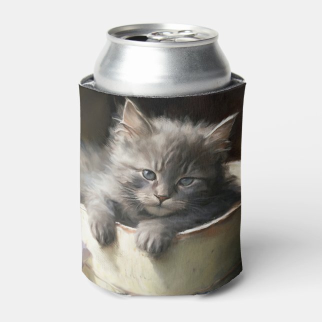 Rafraîchisseur Pour Canette Seau Plein De Joie Sweet Grey Kitten (Can devant)