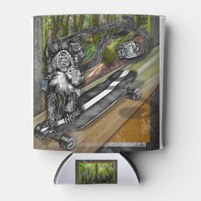 Rafraîchisseur Pour Canette Selfie de patinage Simian (Devant)