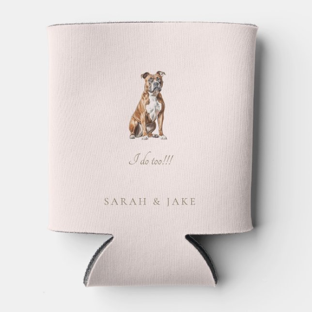 Rafraîchisseur Pour Canette Serviettes de mariage personnalisées pour animaux  (Devant)