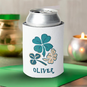 Rafraîchisseur Pour Canette Shamrock vert irlandais Clover personnalisé