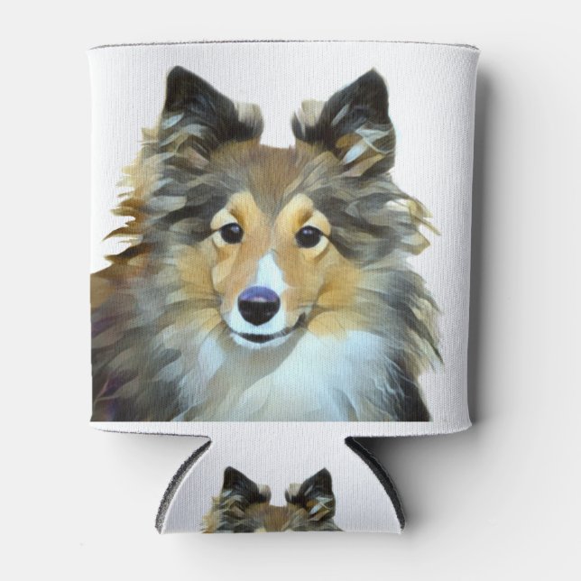 Rafraîchisseur Pour Canette Sheltie Collie Herd Chien (Devant)