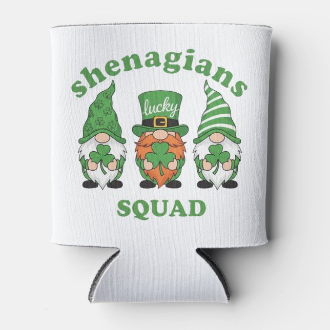 Rafraîchisseur Pour Canette Shenanigans Squad St. Patrick's Day Gnomes (Devant)