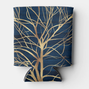 Rafraîchisseur Pour Canette Silhouette Arbre d'Or moderne Design bleu minimal