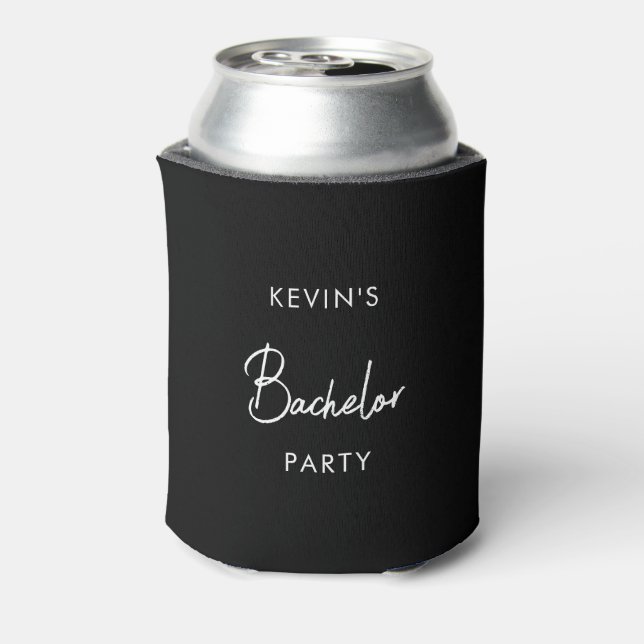 Rafraîchisseur Pour Canette Simple fête de Bachelor moderne noir (Can Dos)