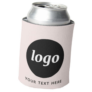 Rafraîchisseur Pour Canette Simple Logo Texte Professionnel Promotionnel Blush