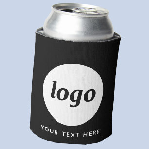 Rafraîchisseur Pour Canette Simple Logo Texte Professionnel Promotionnel Noir