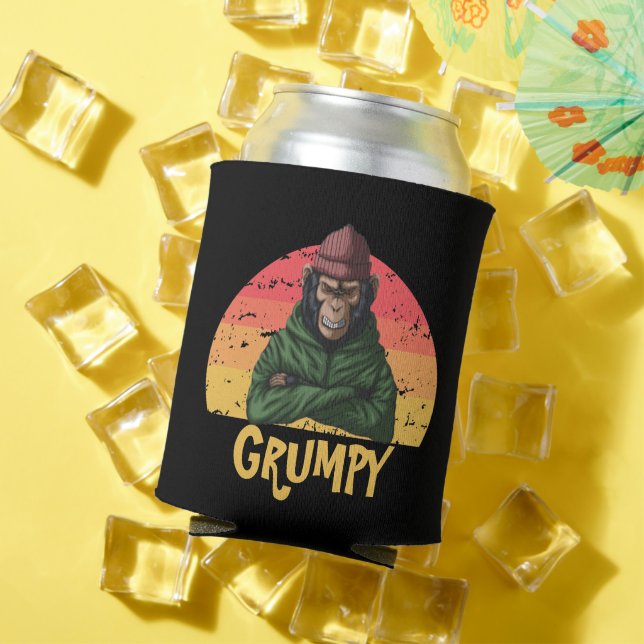 Rafraîchisseur Pour Canette Singe Vert GRUMPY   (Été in situ)