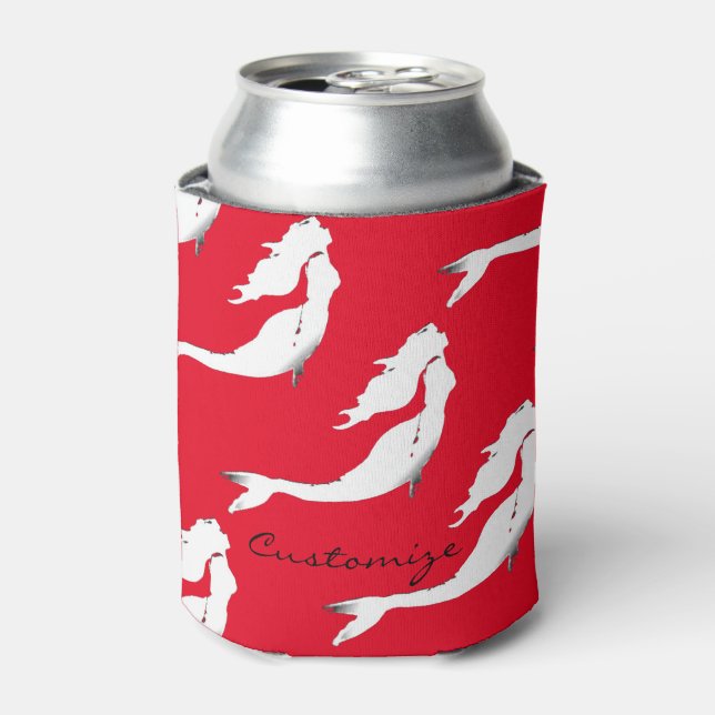 Rafraîchisseur Pour Canette Sirène blanche sous-marine nage Thunder_Cove (Can devant)