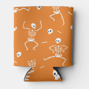 Rafraîchisseur Pour Canette Skeletons d'Halloween amusant Motif sans couture