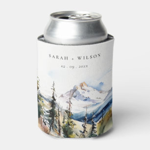 Rafraîchisseur Pour Canette Ski Mountain Telluride Colorado Mariage aquarelle
