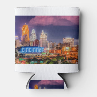 Rafraîchisseur Pour Canette Skyline de nuit Cincinnati Ohio 2019