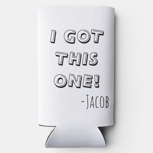 Rafraîchisseur Pour Canette Slim 1ère fête d'anniversaire Petit garçon Anniversaire (Verso)